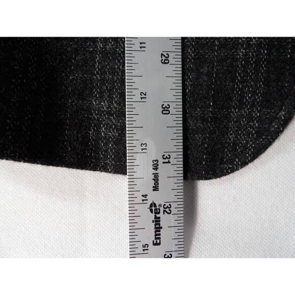 Kenneth Cole Reaction Mens Blazer Large 42 Wool Plaid Black Tweed Sport Coat - Picture 11 of 13